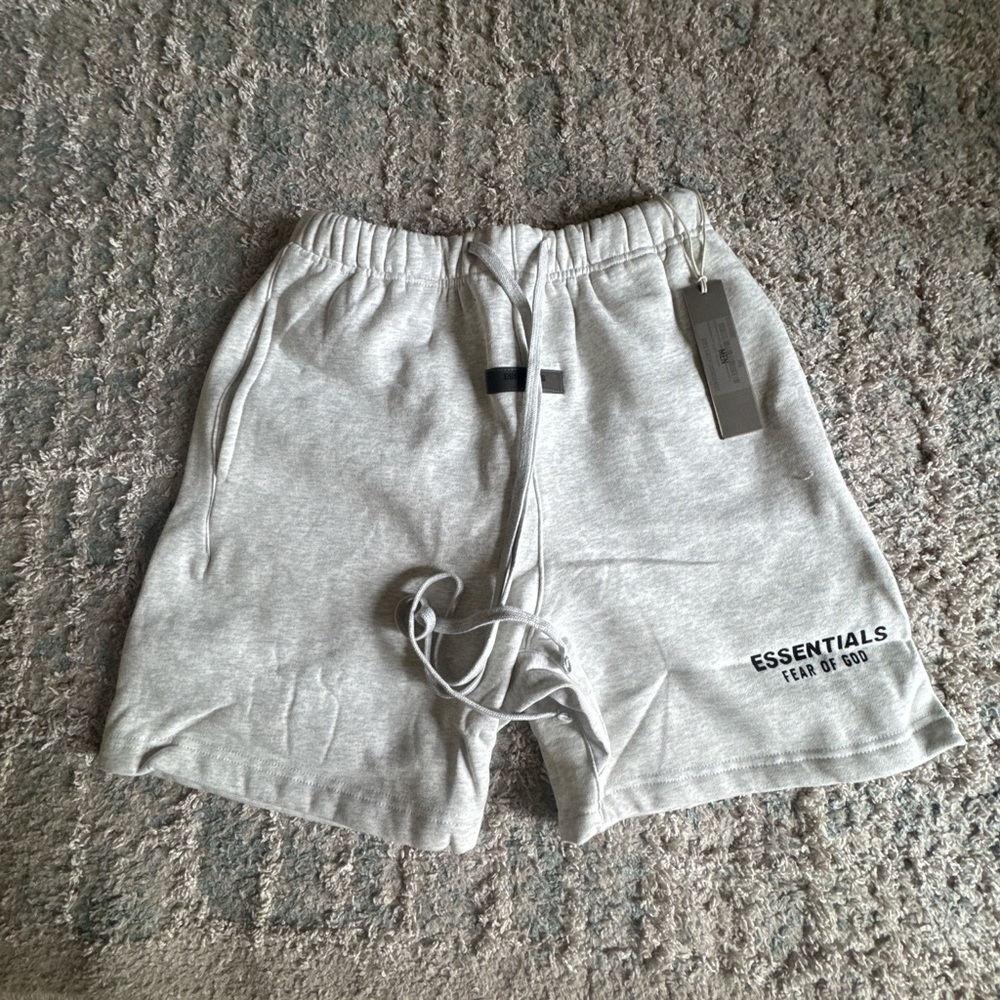 Essentials Gray Athletic Shorts with Elastic Waistband